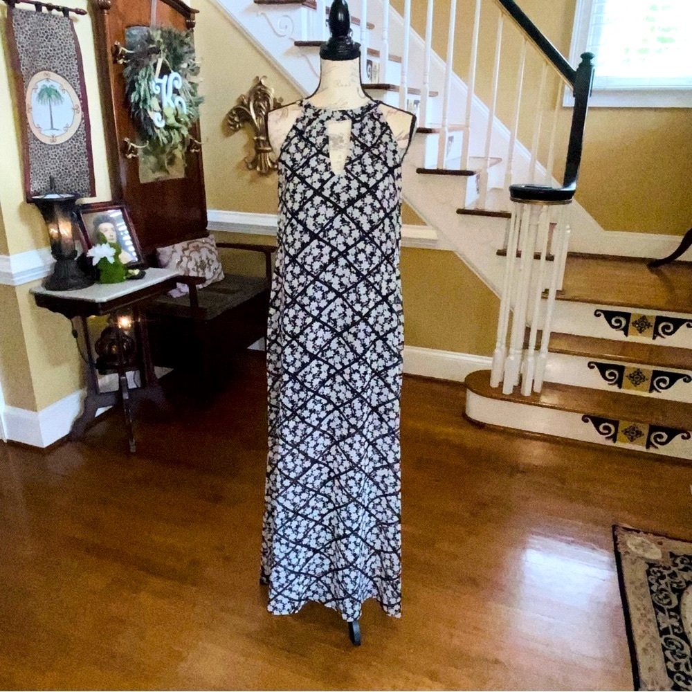 Just Taylor daisy print maxi dress